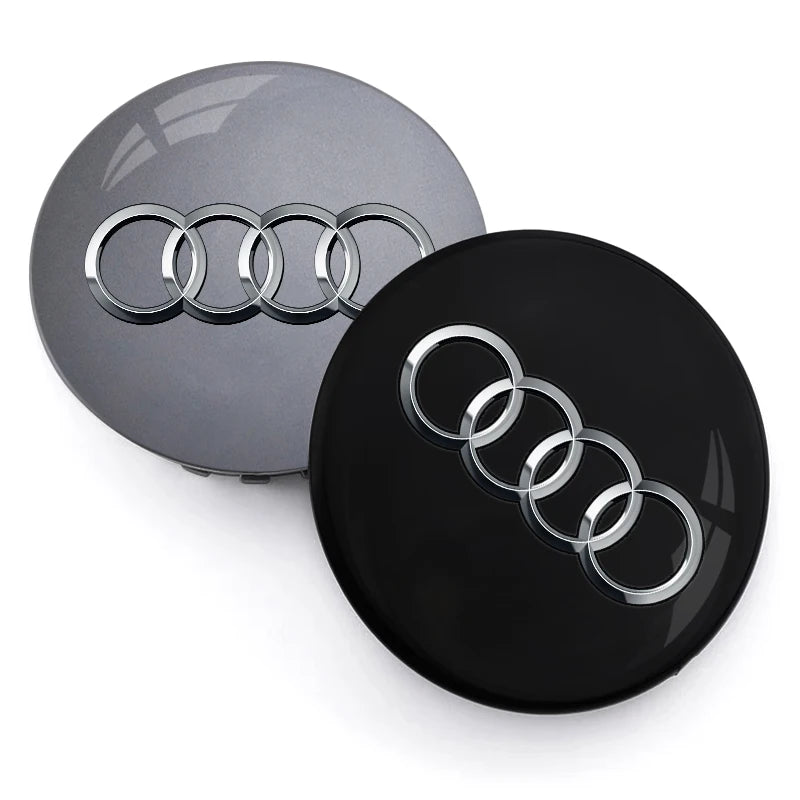 CarTech1 wielnaafdop geschikt voor Audi - kleuren grijs en zwart