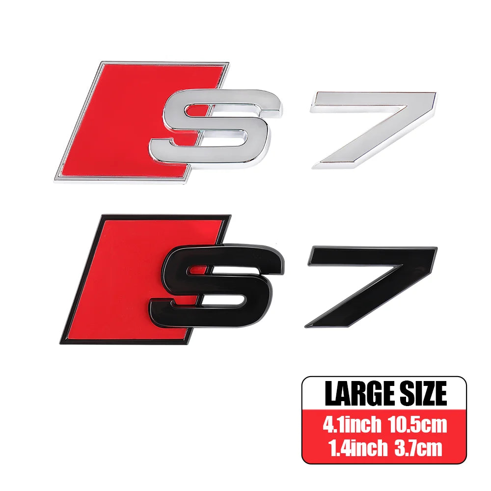 CarTech1 S-line embleem sticker voor kofferklep - geschikt voor Audi S3 t/m S8 modellen
