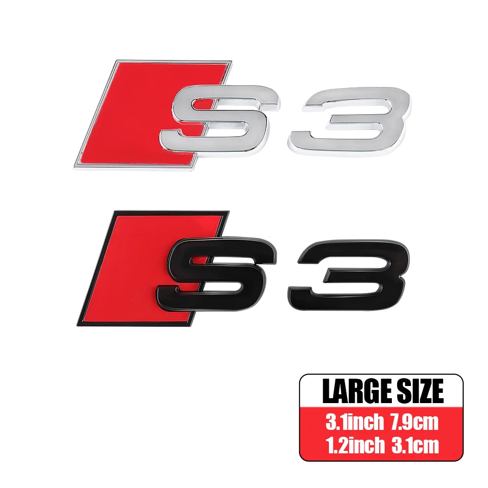 CarTech1 S-line embleem sticker voor kofferklep - geschikt voor Audi S3 t/m S8 modellen