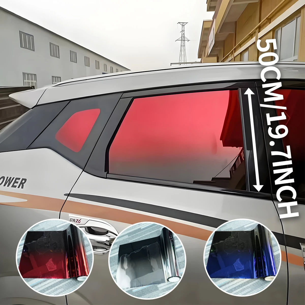 CarTech1 gradient raamfolie - op voorruit aangebracht