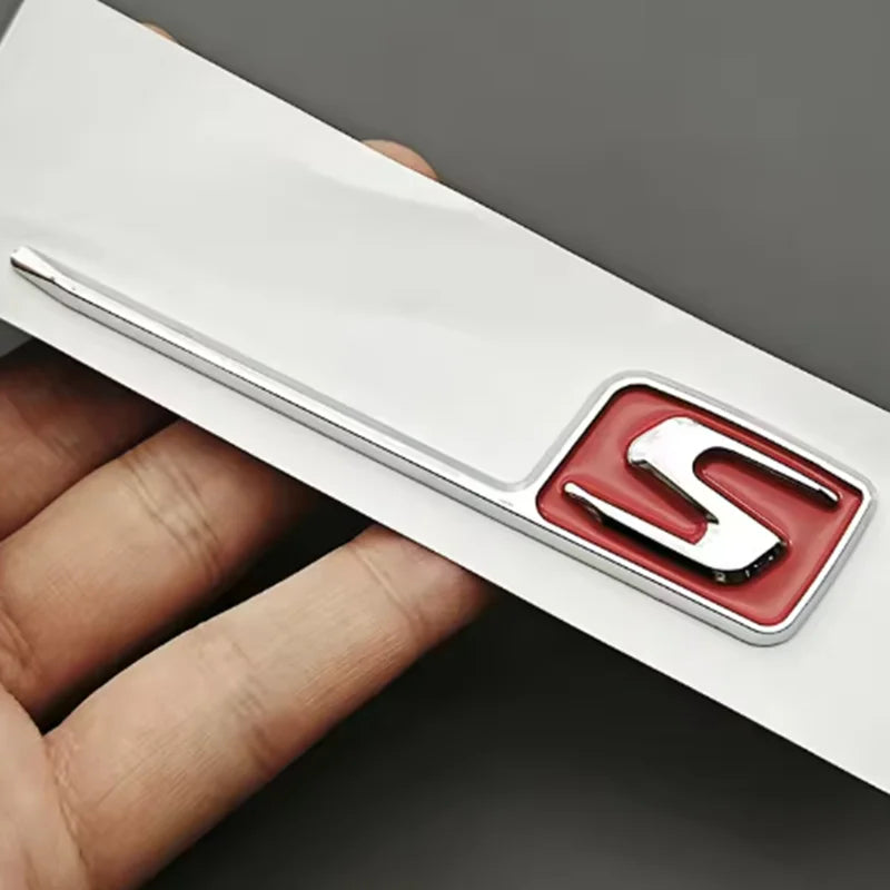 CarTech1 ABS S-embleem sticker voor achterklep - geschikt voor Mercedes-Benz AMG C63S, E63S en GLC63S modellen