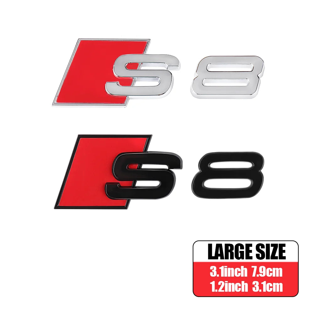 CarTech1 S-line embleem sticker voor kofferklep - geschikt voor Audi S3 t/m S8 modellen