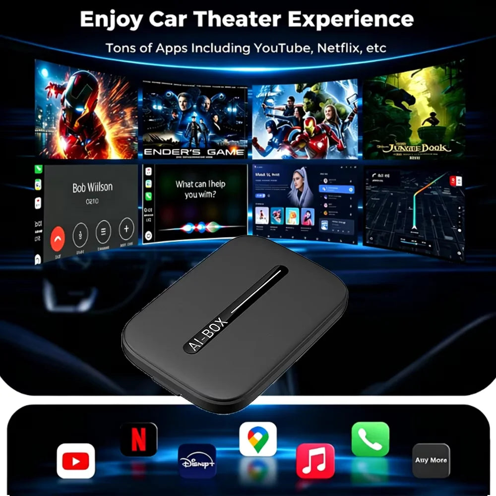 CarTech1 draadloze CarPlay Android Auto adapter - interfacescherm