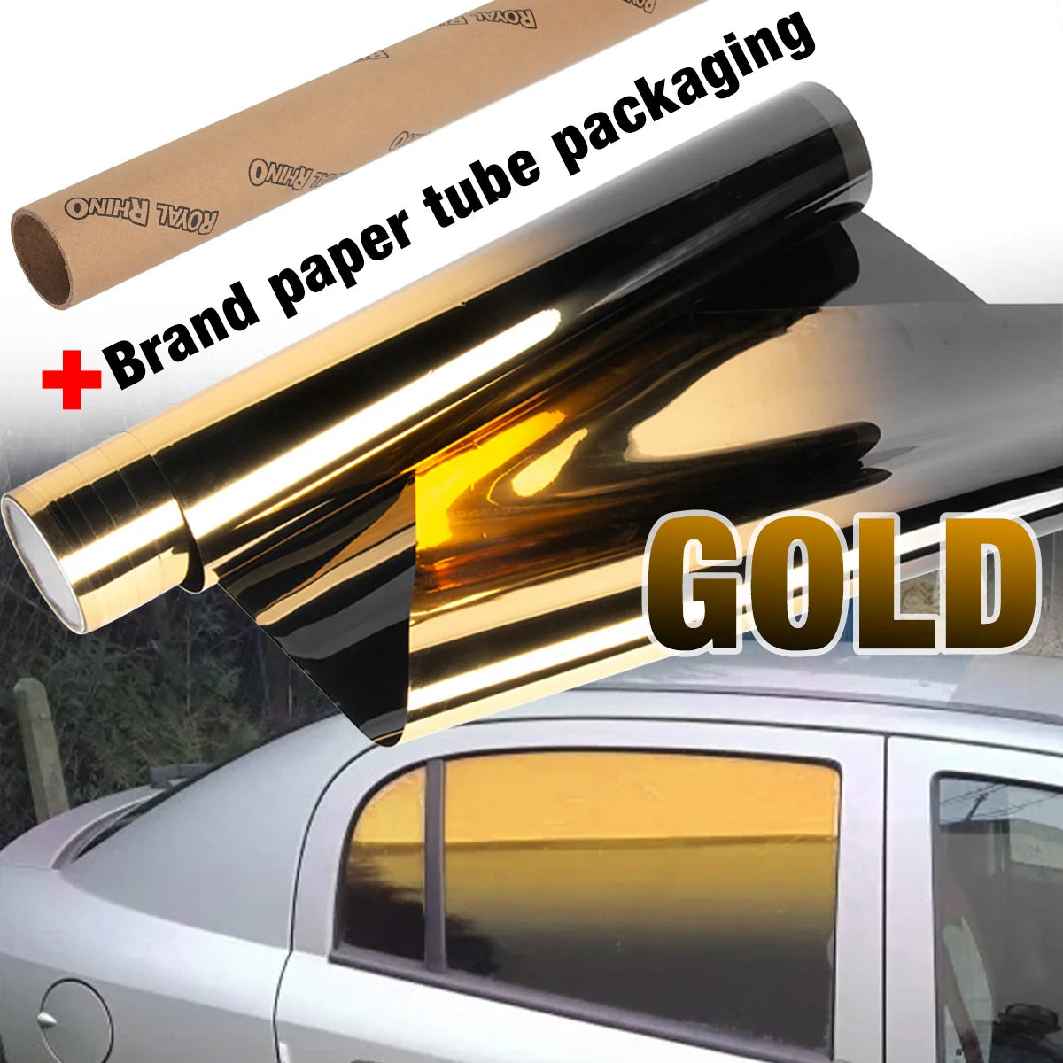 CarTech1 gradient raamfolie - kleur goud