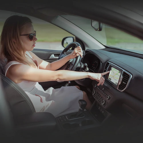 CarTech1 draadloze CarPlay Android Auto adapter - in gebruik in auto