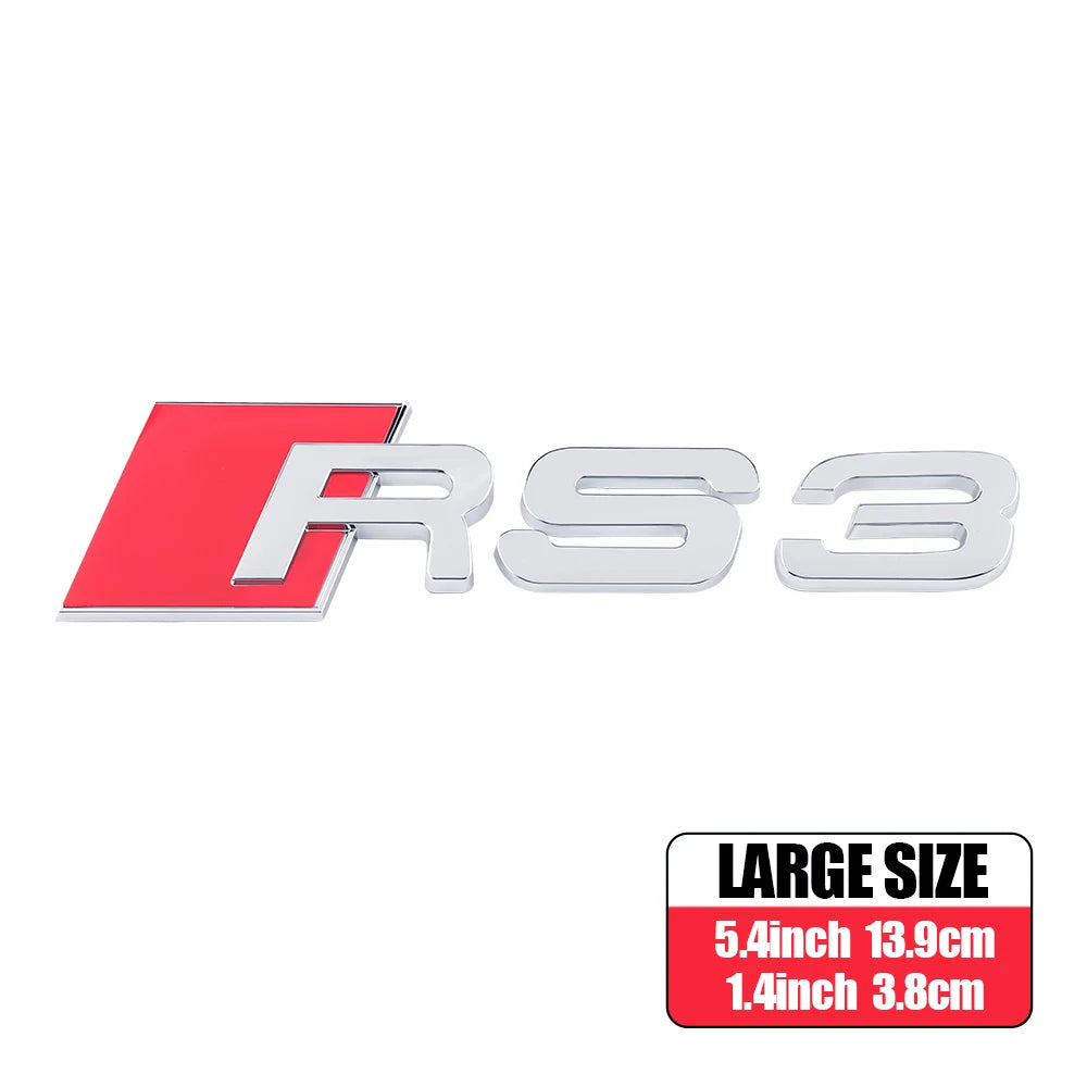 CarTech1 RS-embleem sticker voor kofferklep - geschikt voor Audi RS3 t/m RS8 modellen