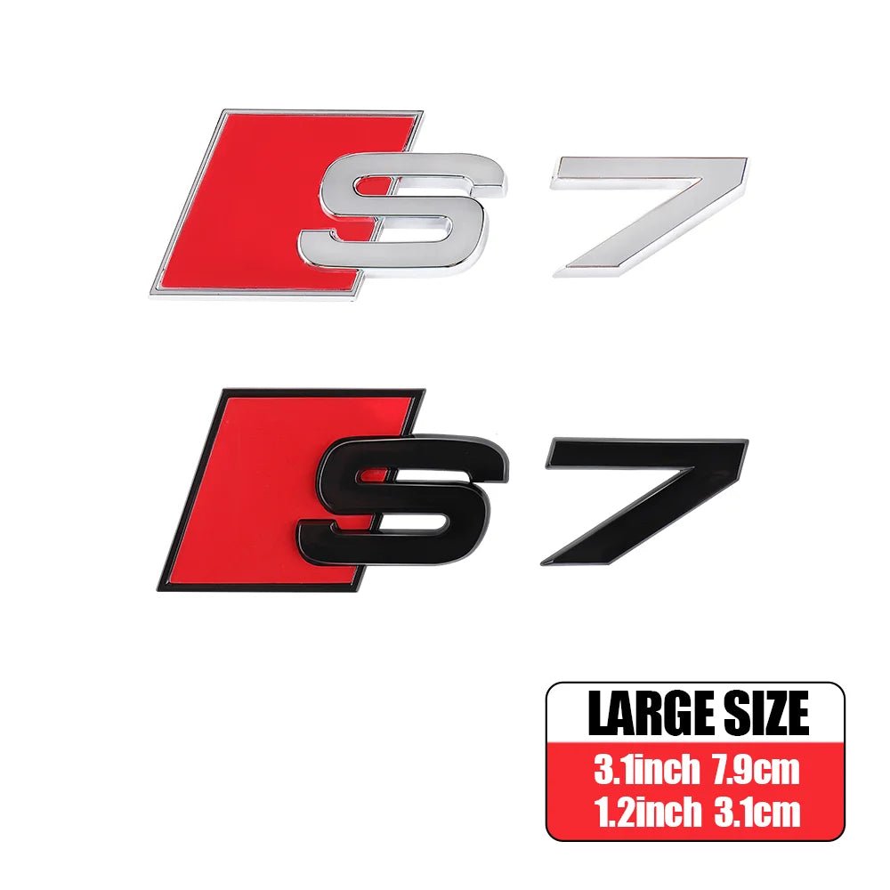 CarTech1 S-line embleem sticker voor kofferklep - geschikt voor Audi S3 t/m S8 modellen