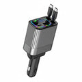 4 in 1 Car Charger Bluetooth FM Transmitter USB Type C Fast Charging Adapter with Digital Display Charge Cigarette Lighter