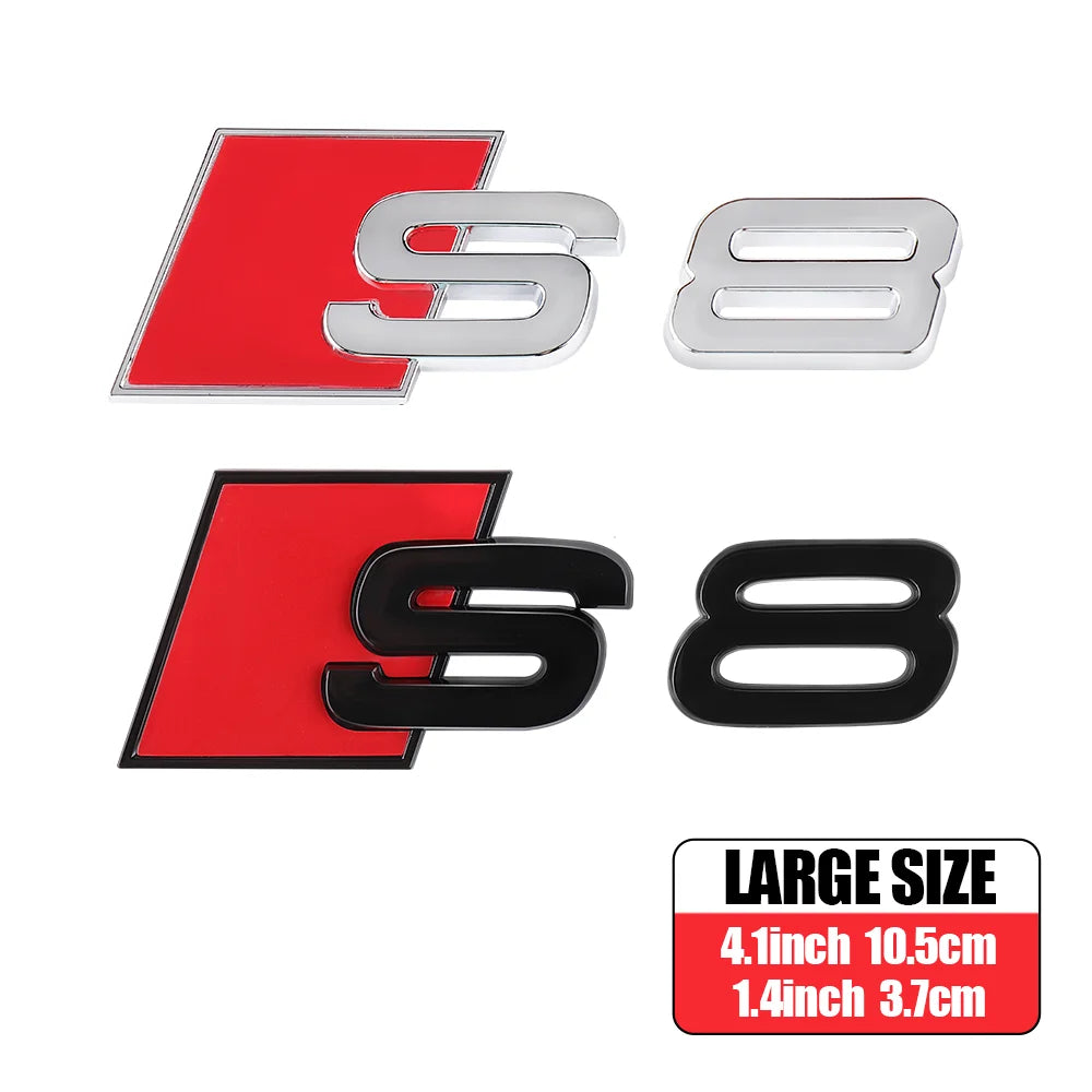 CarTech1 S-line embleem sticker voor kofferklep - geschikt voor Audi S3 t/m S8 modellen