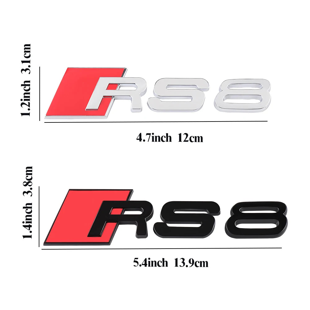 CarTech1 RS-embleem sticker voor kofferklep - geschikt voor Audi RS3 t/m RS8 modellen