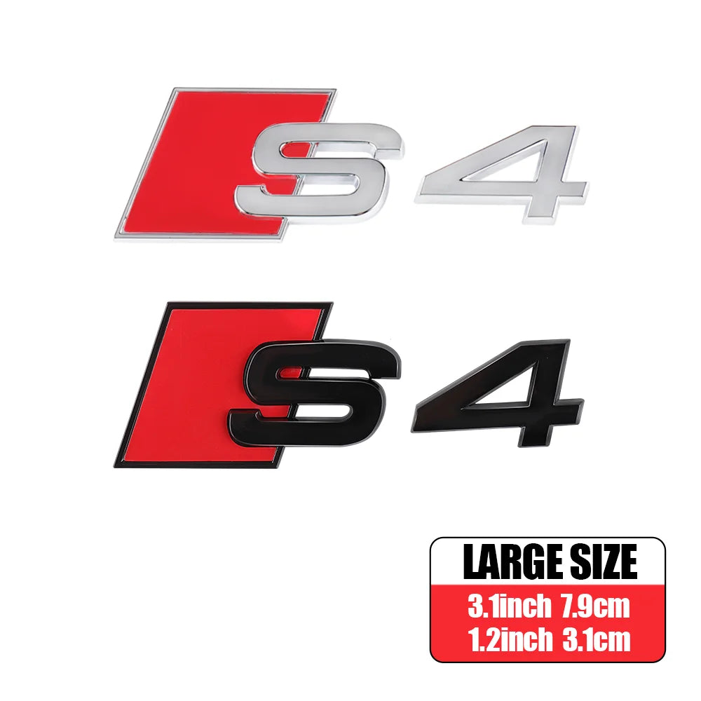 CarTech1 S-line embleem sticker voor kofferklep - geschikt voor Audi S3 t/m S8 modellen