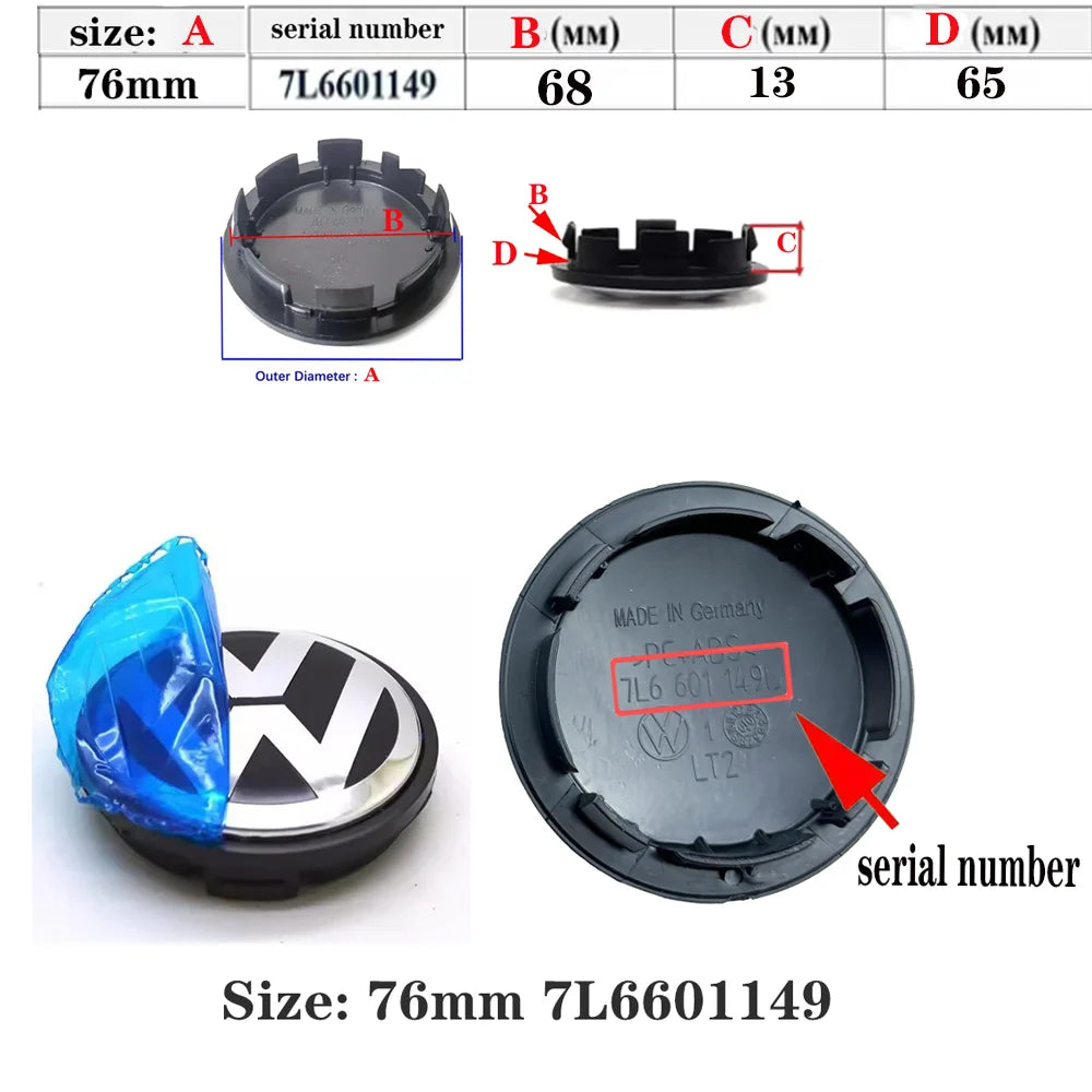 CarTech1 3D wielnaaf-embleem sticker - montagevoorbeeld