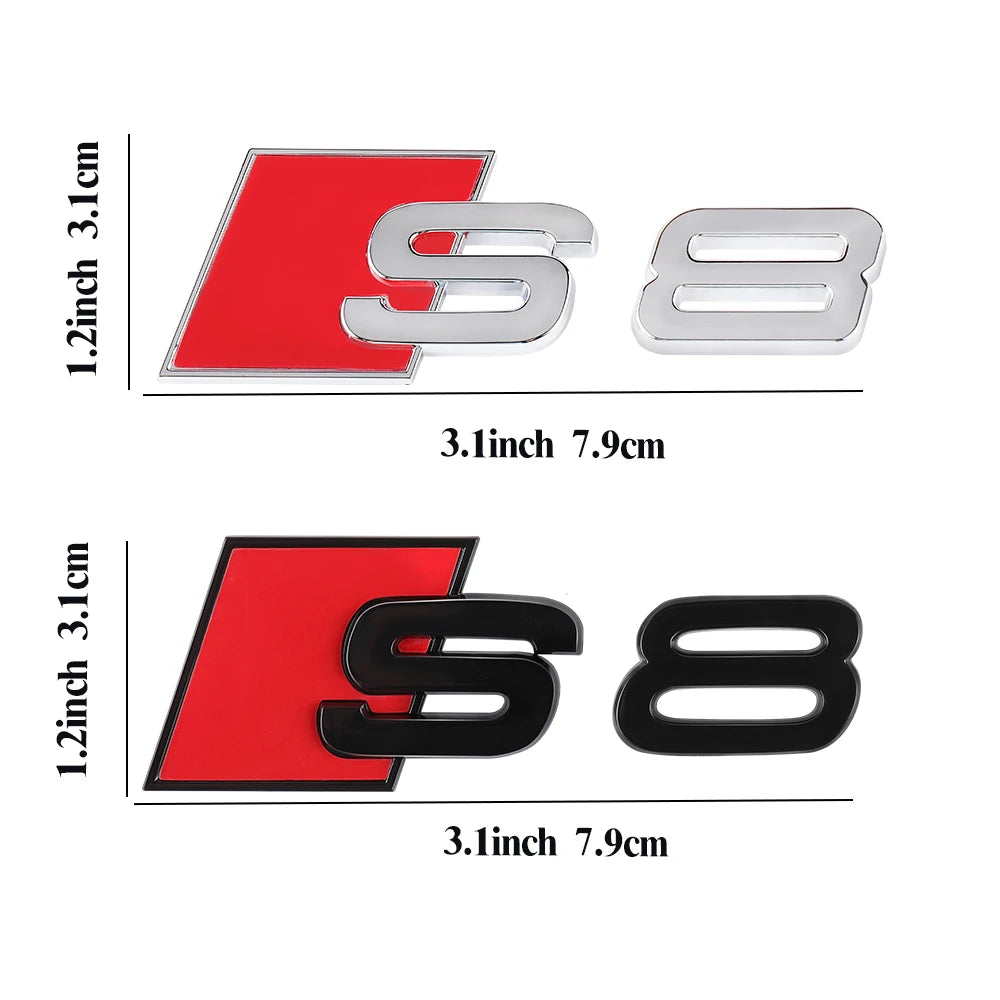 CarTech1 S-line embleem sticker voor kofferklep - geschikt voor Audi S3 t/m S8 modellen