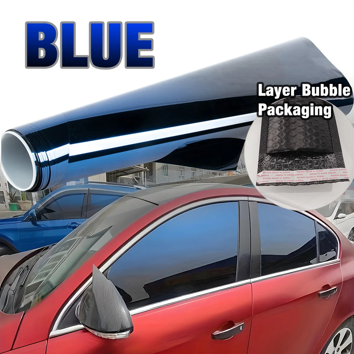CarTech1 gradient raamfolie - kleur rood