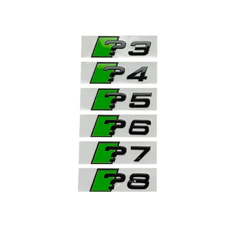 CarTech1 zijafwerking letterstickers voor kofferklep - geschikt voor Audi A3, A4, A5, A6, A7 en A8 modellen