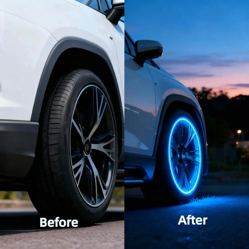 CarTech1 lichtgevende ventieldopjes - kleuren roze groen blauw