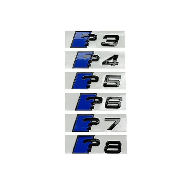 CarTech1 zijafwerking letterstickers voor kofferklep - geschikt voor Audi A3, A4, A5, A6, A7 en A8 modellen