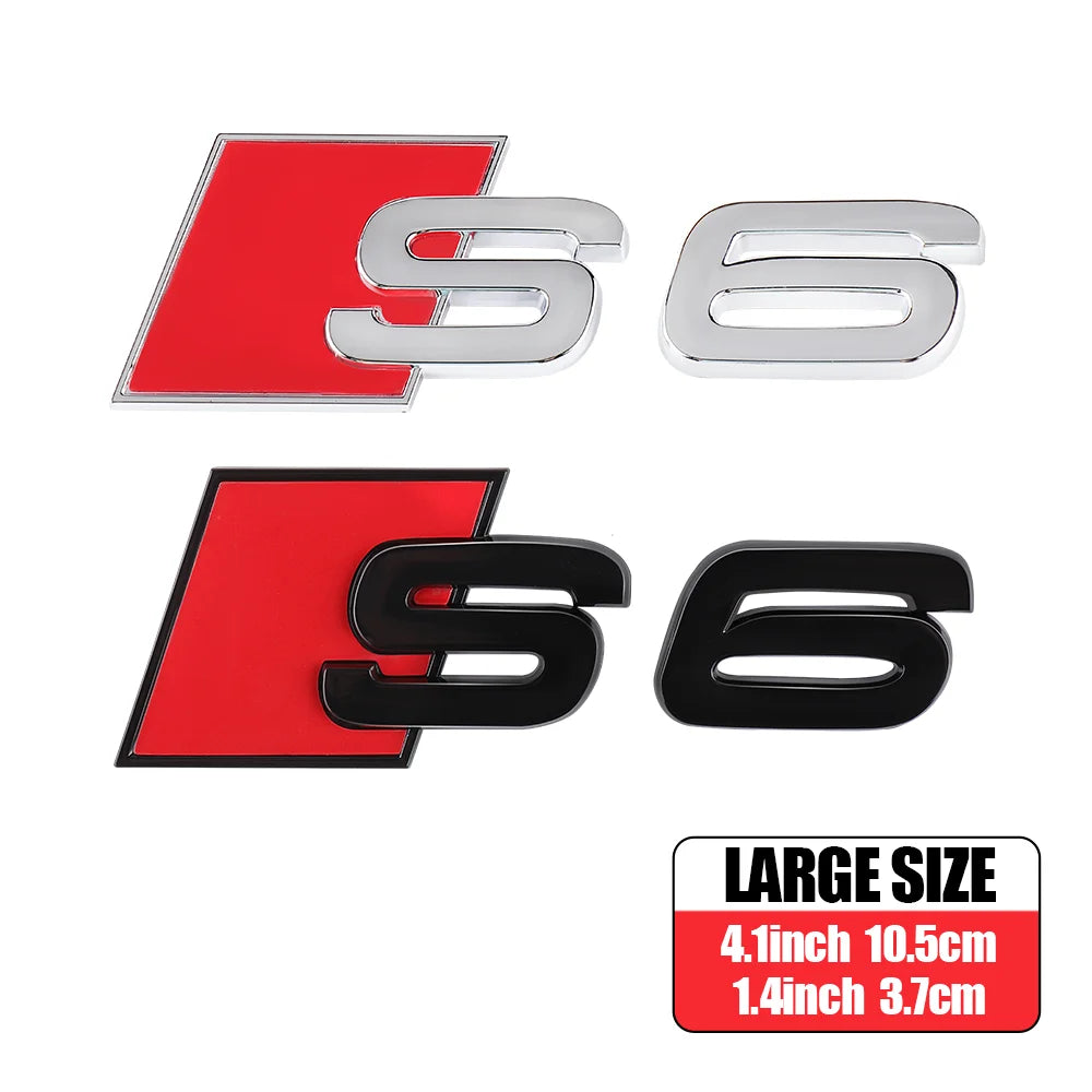 CarTech1 S-line embleem sticker voor kofferklep - geschikt voor Audi S3 t/m S8 modellen