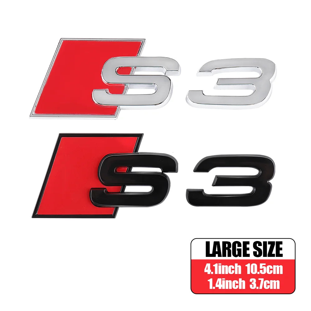 CarTech1 S-line embleem sticker voor kofferklep - geschikt voor Audi S3 t/m S8 modellen