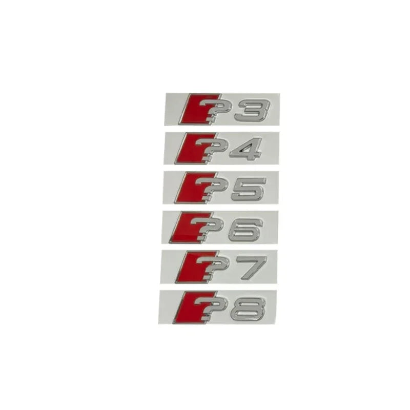 CarTech1 zijafwerking letterstickers voor kofferklep - geschikt voor Audi A3, A4, A5, A6, A7 en A8 modellen